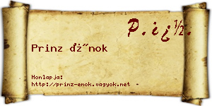 Prinz Énok névjegykártya